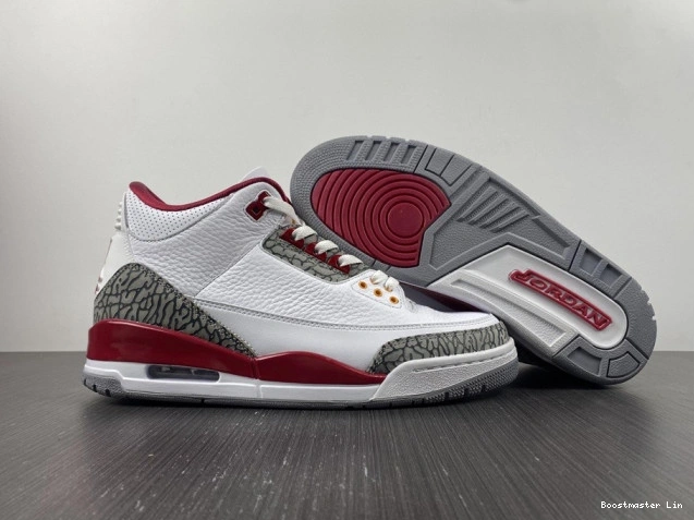 Bmlin Cardinal Retro Jordan 3 Red CT8532-126 0813
